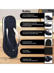 ROKKS Women Colourblocked Rubber Slip-On