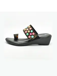 IndiForce Embellished PU Wedge Heels