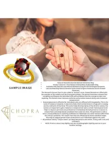 GenZcomplex Gold-Plated Brass Garnet Finger Ring