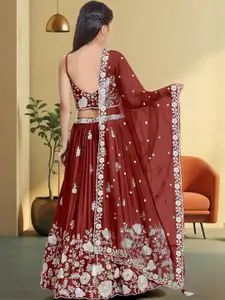 F Plus Fashion Black Net Lehenga Choli