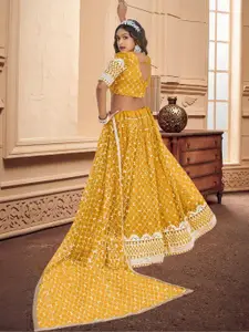 F Plus Fashion Black Net Lehenga Choli