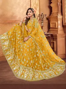 F Plus Fashion Black Net Lehenga Choli