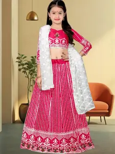 F Plus Fashion Pink Net Lehenga Choli
