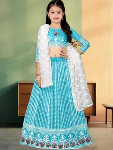 F Plus Fashion Blue Net Lehenga Choli