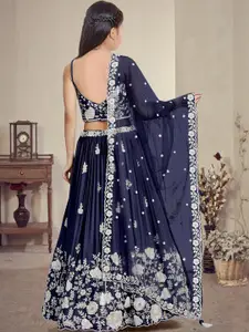 F Plus Fashion Orange Net Lehenga Choli