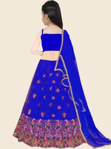 F Plus Fashion Blue Net Lehenga Choli