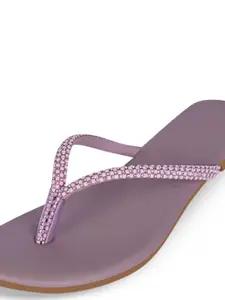 Shoestail Women Embellished T-Strap Flats