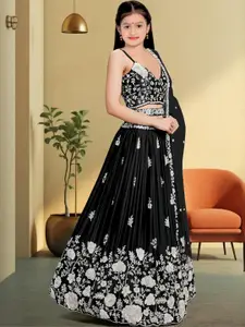 F Plus Fashion Black Net Lehenga Choli