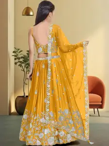 F Plus Fashion Black Net Lehenga Choli