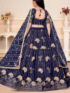 F Plus Fashion Black Net Lehenga Choli