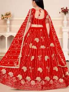 F Plus Fashion Black Net Lehenga Choli