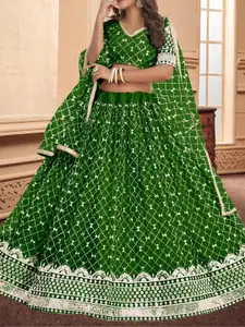 F Plus Fashion Black Net Lehenga Choli