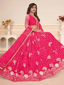 F Plus Fashion Black Net Lehenga Choli