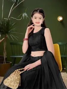 F Plus Fashion Black Net Lehenga Choli