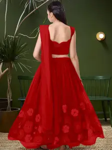 F Plus Fashion Pink Net Lehenga Choli