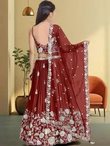 F Plus Fashion Black Net Lehenga Choli