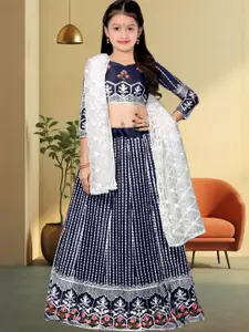 F Plus Fashion Blue Net Lehenga Choli
