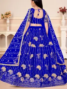 F Plus Fashion Black Net Lehenga Choli