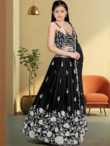 F Plus Fashion Black Net Lehenga Choli