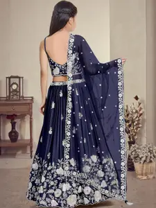 F Plus Fashion Orange Net Lehenga Choli