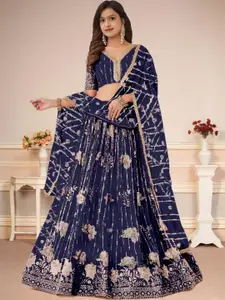 F Plus Fashion Black Net Lehenga Choli