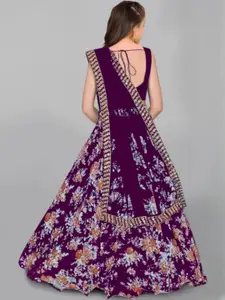 F Plus Fashion Blue Net Lehenga Choli