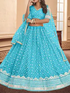 F Plus Fashion Black Net Lehenga Choli