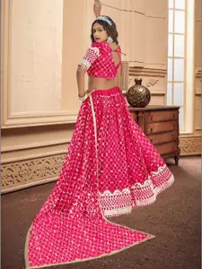 F Plus Fashion Pink Net Lehenga Choli