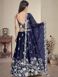 F Plus Fashion Orange Net Lehenga Choli