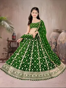 F Plus Fashion Maroon Poly Georgette Lehenga Choli