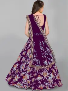 F Plus Fashion Blue Net Lehenga Choli