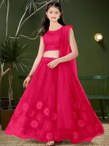 F Plus Fashion Pink Net Lehenga Choli