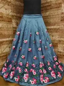 F Plus Fashion Green Net Lehenga Choli