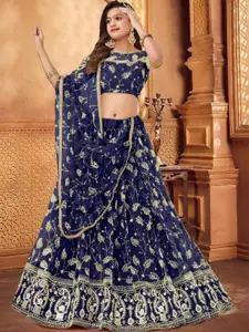 F Plus Fashion Black Net Lehenga Choli