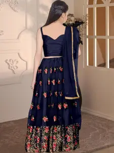 F Plus Fashion Blue Net Lehenga Choli