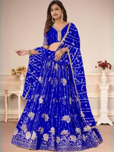 F Plus Fashion Black Net Lehenga Choli