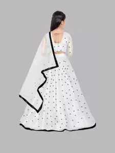 F Plus Fashion White Net Lehenga Choli