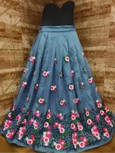 F Plus Fashion Green Net Lehenga Choli