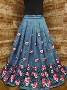 F Plus Fashion Green Net Lehenga Choli