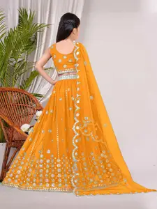 F Plus Fashion Yellow Net Lehenga Choli