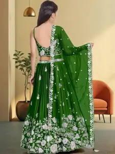 F Plus Fashion Black Net Lehenga Choli