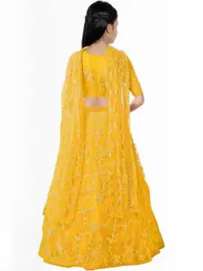 F Plus Fashion Yellow Net Lehenga Choli