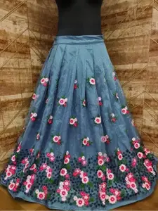 F Plus Fashion Green Net Lehenga Choli