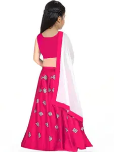F Plus Fashion Pink Net Lehenga Choli