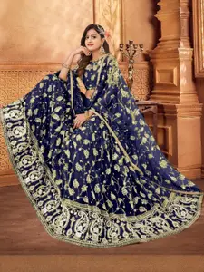 F Plus Fashion Black Net Lehenga Choli