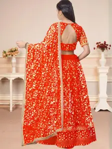 F Plus Fashion Purple Net Lehenga Choli