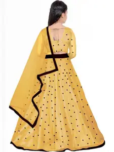 F Plus Fashion Yellow Net Lehenga Choli