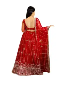 F Plus Fashion Black Net Lehenga Choli