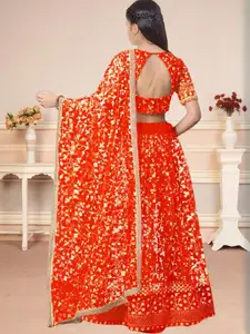 F Plus Fashion Purple Net Lehenga Choli