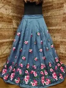 F Plus Fashion Green Net Lehenga Choli